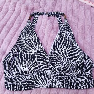 Jantzen Black and White Bikini Top